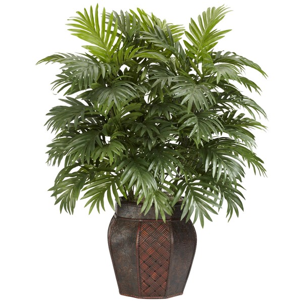Nearly Natural Areca Palm with Vase Silk Artificial Plant, 42" x 11" x 11", Green - 6651