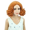 Ginger Wig Short Ginger Wavy Curly Wig for Halloween Cosplay