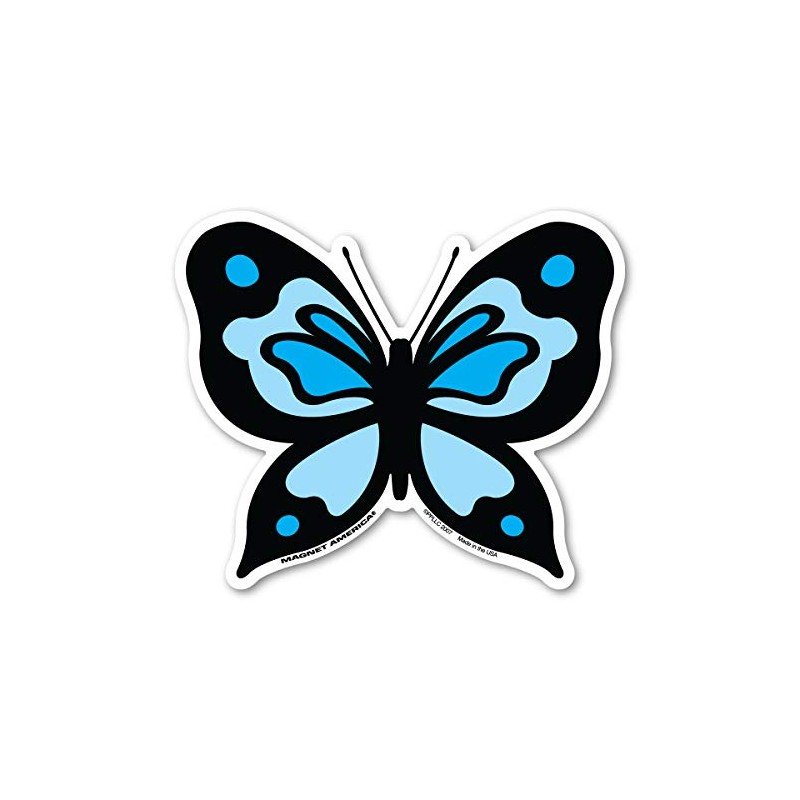Blue Butterfly Magnet by Magnet America is 4" x 4.75"