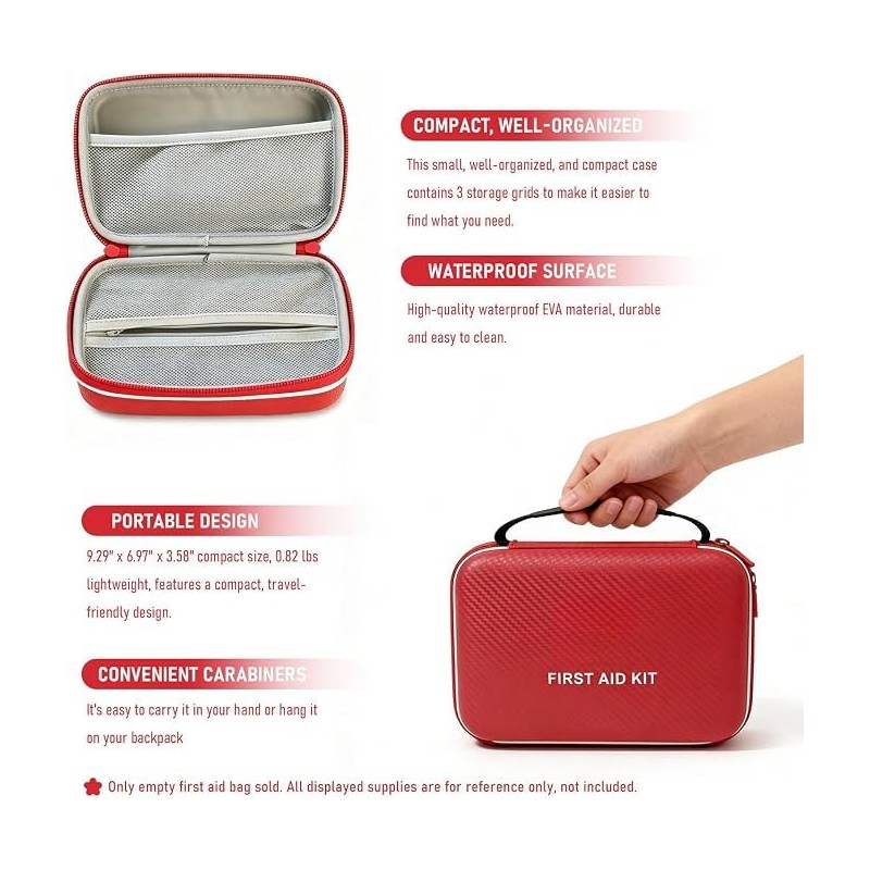 First Aid Kit - Smart Compartments Medical Kit with EVA