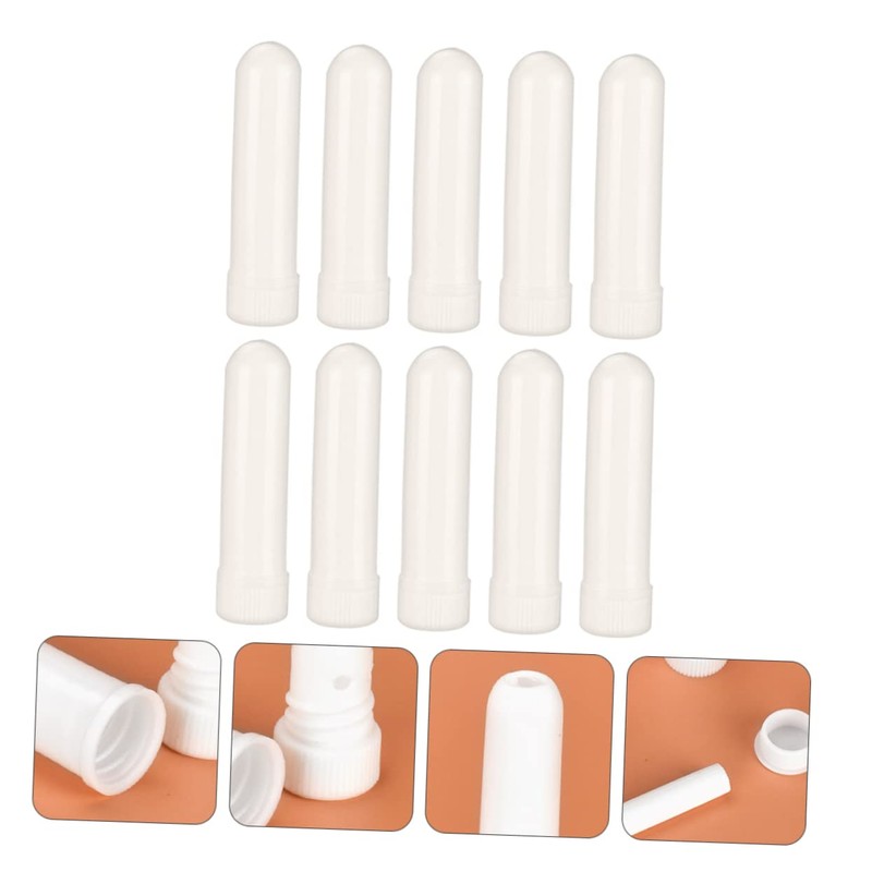 OHPHCALL 10 Pack Essential Oil Reusable Aromatherapy Nasal Compact for