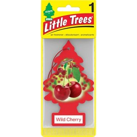 LITTLE TREES Car Air Freshener | Hanging Paper Tree for Home or Car | Wild Cherry | 12 Pack