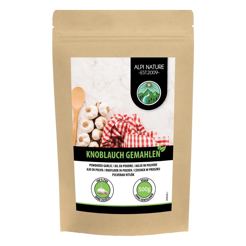 Garlic powder (500g, 1.1lb), ground garlic, 100% natural from gently