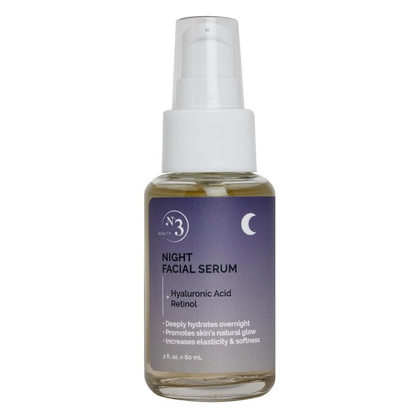 No 3 Hyaluronic Acid and Retinol Night Facial Serum 60