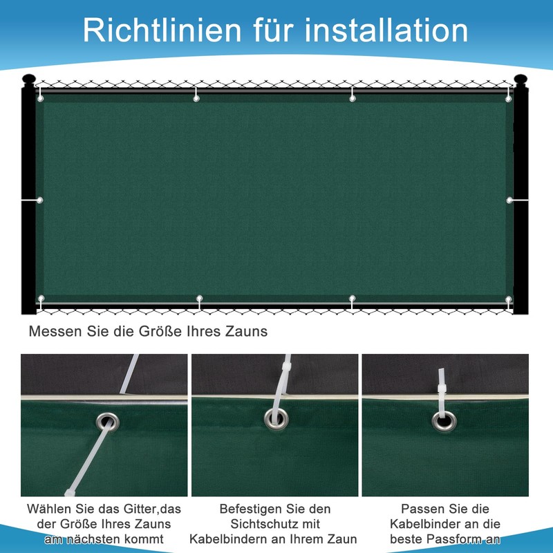 SUNNY GUARD Balcony Privacy Screen 85 x 500 cm Balcony