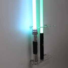 HHUXIUE Lightsaber Wall Mount - Stand & Display for Lightsabers & Swords (Transparent, 6 Holes)