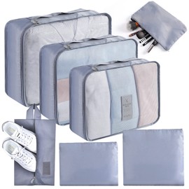 AiQInu Packing Cubes for Suitcases 7 PCS Travel Luggage Organiser Multifunction Waterproof Suitcase Organiser Bags Travel Essentials