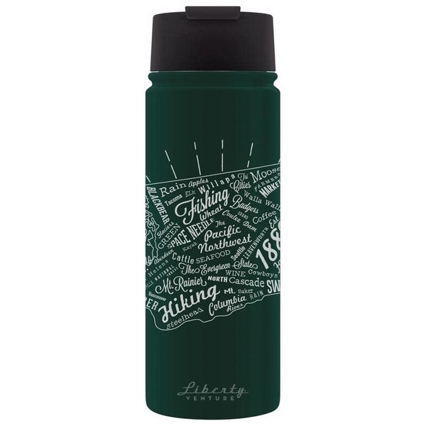 Liberty Bottleworks 9075233 20 oz Washington State Map Multi Color