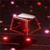 GMKWTL XVX Red Clear Keycaps, Blank Crystal Transparent Key caps,