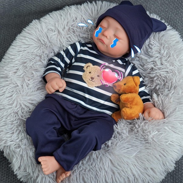 BABESIDE Realistic Baby Doll with Heartbeat - Kai, 17 inch