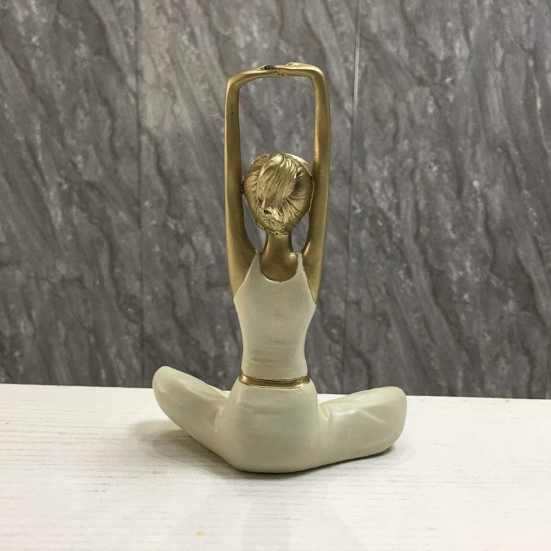Artgenius Art Abstract Yoga Figurine Statue,Home Decorative Girl Yoga Scuplture