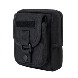 Dotacty Compact Utility Gadget Pouch Tactical MOLLE Nylon Duty Belt Pouches for Police Law Enforcement Work EDC Small Tool Waist Bag for 6.1" Cellphone Outdoor Camping Hiking Organizer(Snap)