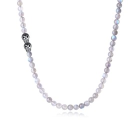 GAVU Skull Charm Crystal Necklace, 50 cm, Stone, Labradorite