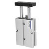 Air Cylinder Pneumatic 2 Piston Rod 2 Shaft Double Action