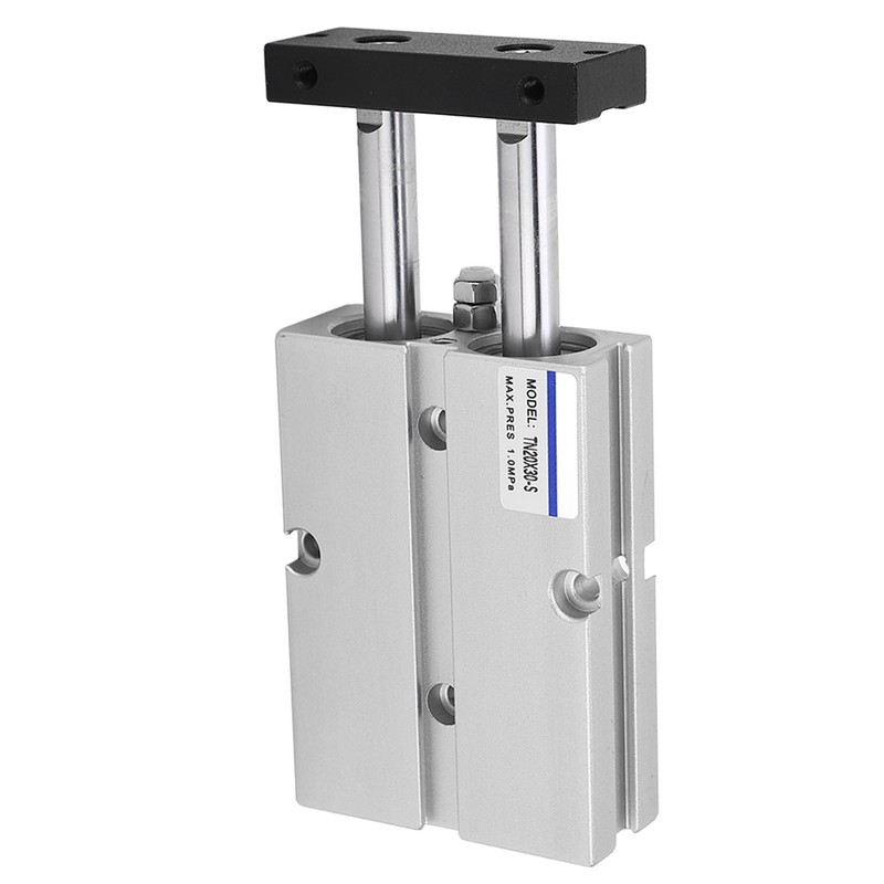 Air Cylinder Pneumatic 2 Piston Rod 2 Shaft Double Action