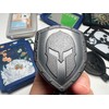 DQL Spartan Keychain with Retractable Cord Belt Clip Black Steel