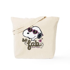 CafePress Peanuts So Fab Reusable Natural Beige Canvas Shopping Bag
