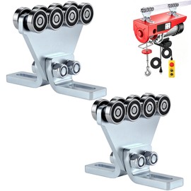 Fuperoo Electric Hoist 8 Wheel Trolley Assembly-Hoist Trolley Rollers.Ideal for Garage Hoist Systems.for use with 1-5/8" Wide and All 1-5/8" or Taller Strut Channel