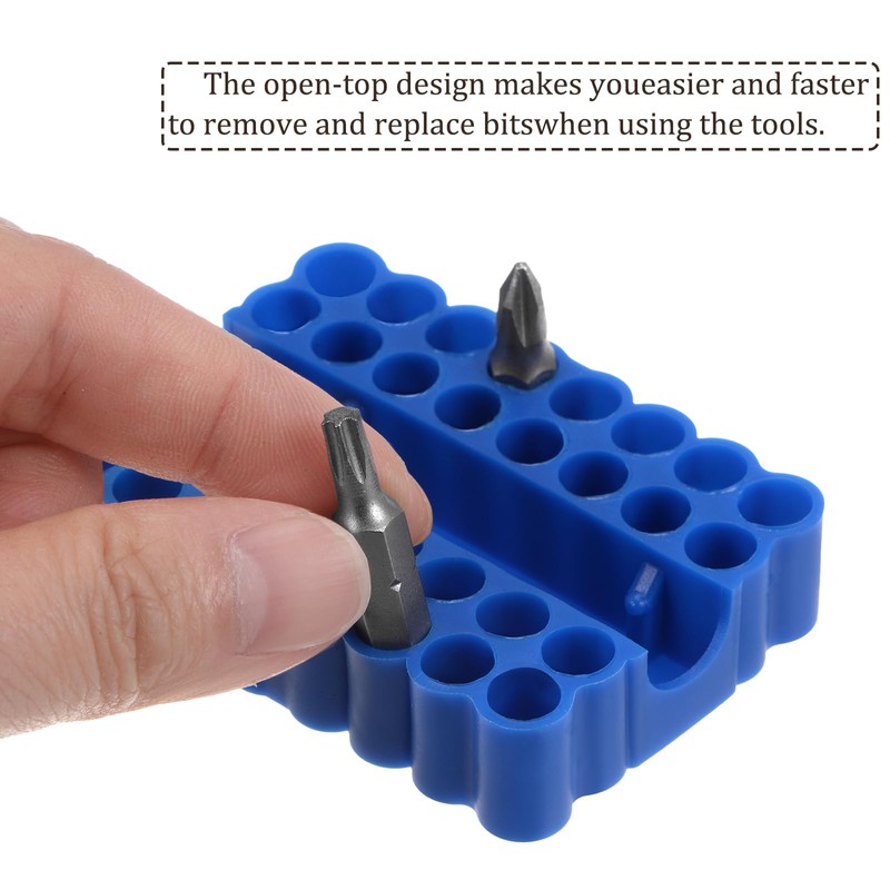 sourcing map Plastic Hex Shank Screwdriver Bit Holder Organizer 32