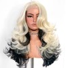 BlackSwern Feather Layered Wig Pre Plucked Cutting Style Blonde with