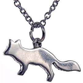 Shag Wear Women's God Bless America Woodland Nature Inspirational Real Pewter Necklace (Fox Pendant)