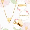 OSNIE Flower Girl C Alphabet Pendant Necklace 14K Gold Plated