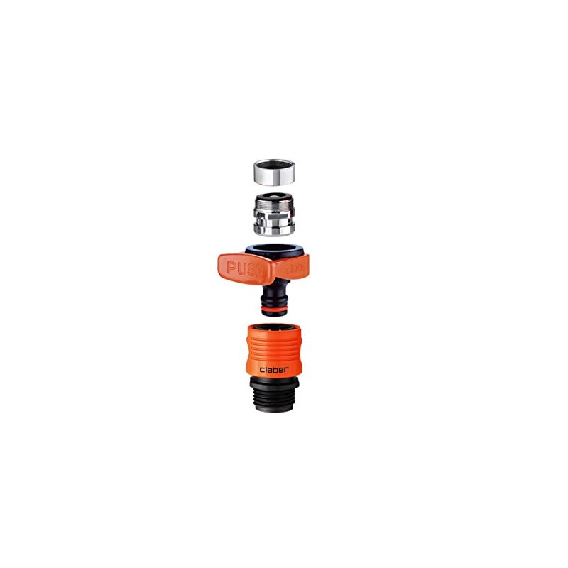 Claber 3/4” QUICK-FIT TAP CONNECTOR 8587, Garden Hose Quick Connect