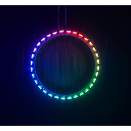 SB Components WS2812B Right Angle RGB LED Ring 24-bit 32 LEDs Circular Ring Light Built-in Color RGB LED Ring Development Board (Pack of 1)