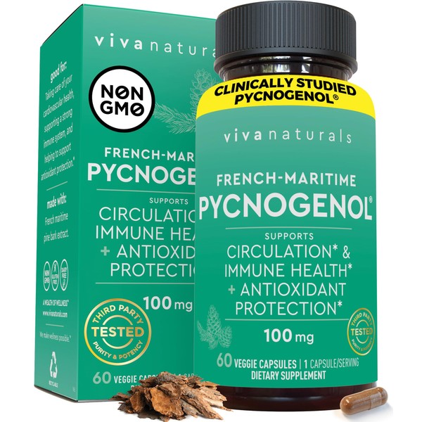 Pycnogenol 100mg from French Maritime Pine Bark Extract Capsules -