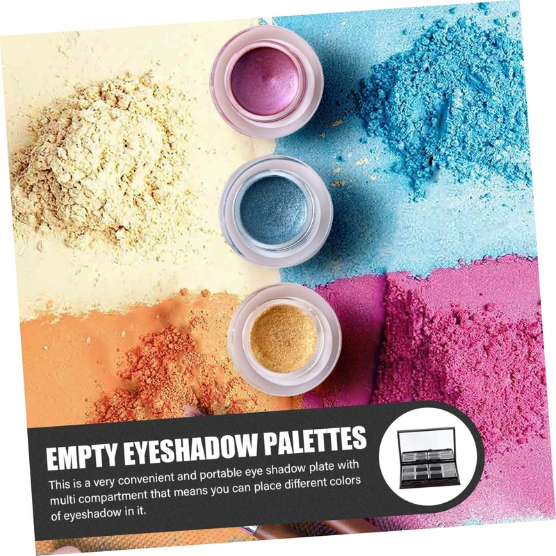 WOONEKY Travel-friendly Eyeshadow Box Grid Empty Blush Cases Compact Makeup