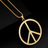 Hippie Style Necklace Metal Hippie Pendant Necklace 1960s 1970s Hippie