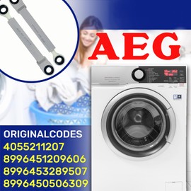 Pack of 2 Shock Absorbers Washing Machine 100N Diameter 14 mm Length 295 mm - 215 mm with Original Code 4055211207 8996450506309 8996451209606 8996453289507 for AEG - Warranty 10 Years - MONTERAL