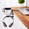 GUNKING Luxury 2-in-1 Anti-Spill Cup Holder with Under Desk Headphone