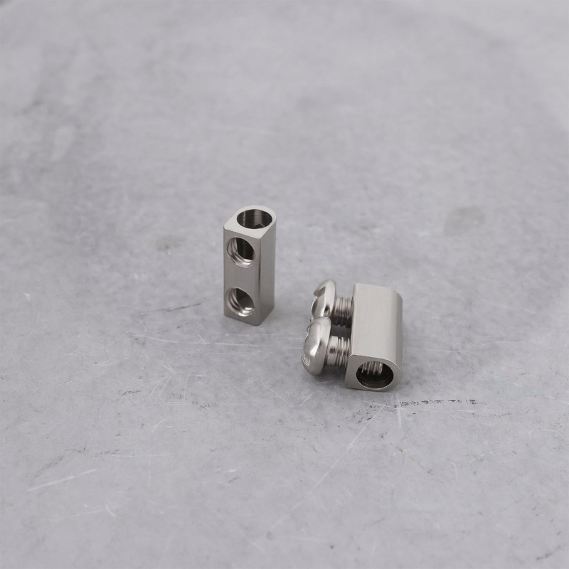 VGOL 50 Packs M3 Double Hole Wire Rope Clamps 10x5mm,