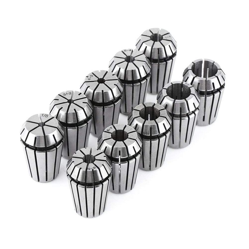 ER20 collet collet 10-piece set (3mm, 1/8, 4mm, 5mm, 6mm,