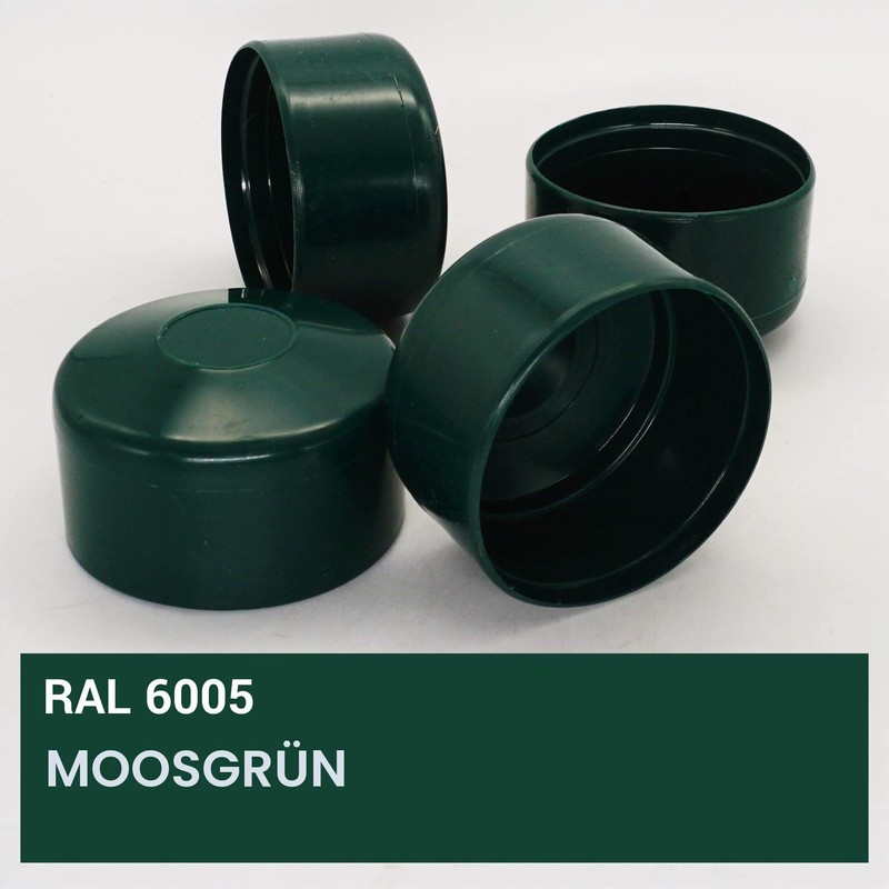 SKIR'CO RAL 6005 Fence Post Caps Round 60 mm Green