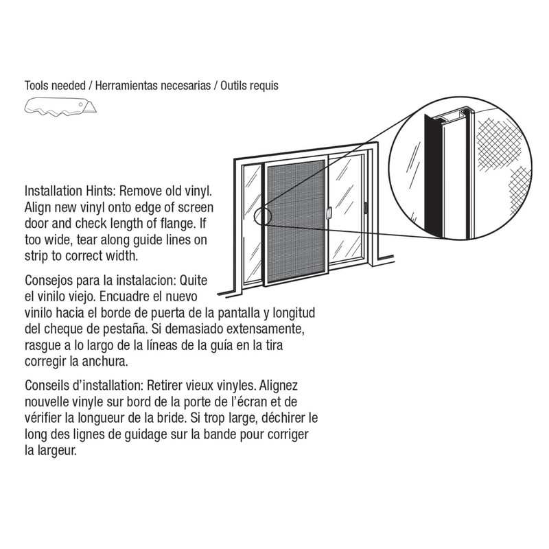 Prime-Line B 791 Black Vinyl Sliding Screen Door Bug Seal