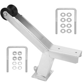 Boat Trailer Winch Post with Trailer Roller Compatible with 3" W X 4" H Trailer Tongue Winch Stands, Height Adjustable Boat Winch Mounts, Galvanized Steel