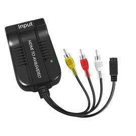 HD 1080p HDMI to Male AV 3RCA S-Video Composite Video Audio Converter Adapter Supporting PAL/NTSC with Micro Cable