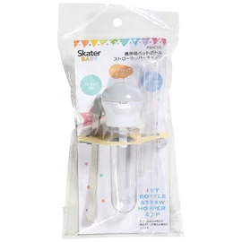 Skater PSHC5S-A Plastic Bottle Straw Cap 11.8 fl oz (350 ml), 16.9 fl oz (500 ml), Carrying Case Included, Gray X White