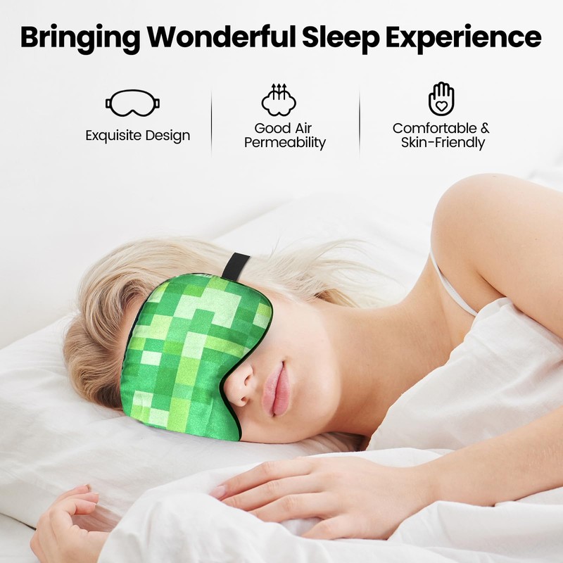 2 Pcs Sleep Mask for Kids Boys, Silk Eye Covers