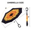 LLanxiry Inverted Umbrella, Windproof Reverse Umbrella with C‑Shaped Handle, Self-Standing,