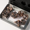 Metal DND Dice Set 7 Hollow 3D Dragon DND Dice