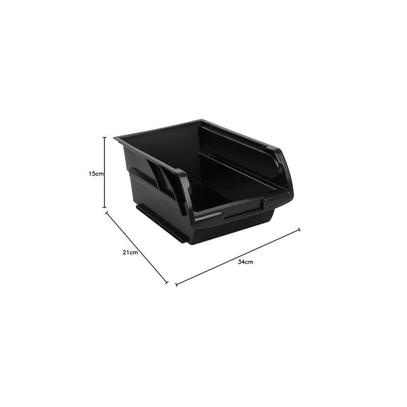 TRUPER Gaveta Apilable De Plástico 34 X 21 X 15