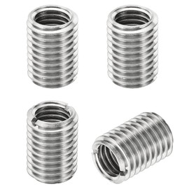 PATIKIL Thread Adapters Sleeve Reducing Nut, 4 Pcs M18x2.5 Male to M14x2 Female Repairing Insert Nut Screw Reducer Stainless Steel Fastener 25mm
