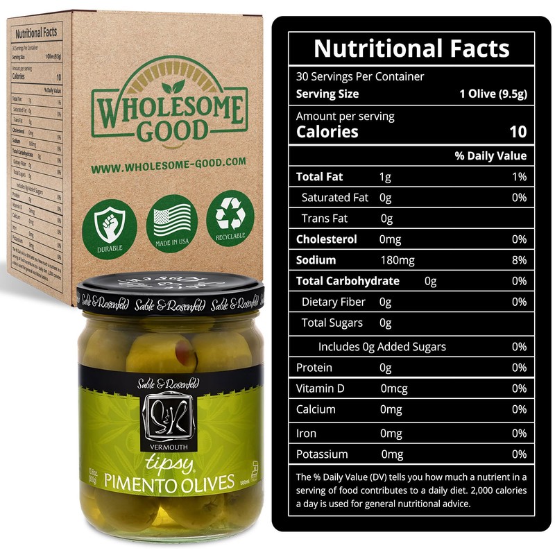 Sable and Rosenfeld Tipsy Olives 10.6 Ounce, 10.6 Ounce (Pack