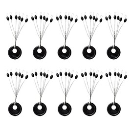 Vinfutin 600pcs Rubber Fishing Bobber Stopper,Fishing Space Beans,6 in 1 Sinker Stops Oval Fishing Bobber Space Beans for Rigging Float Positioning,Cylindrical & Olivary Available(Olivary-S)