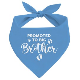 Blue Promoted to Big Brother Dog Bandana, Bule Pet Dog Scarf Accessories, Pregnancy Announcement Baby Reveal, Pet Dogs Triangle Scarf, Pets Bandana for Small Medium Dogs