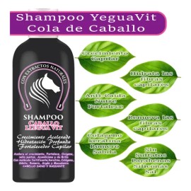 Shampoo Cola De Caballo Y Keratina Crecimiento Capilar 500ml Envió Gratis                                                                             