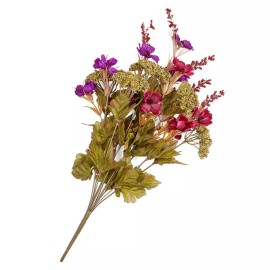 Factory Direct Craft Hues of Purple Artificial Cosmos and Queen Anne's Lace Bush